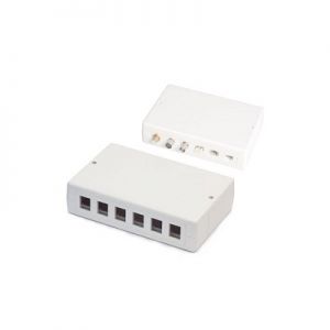 LINK Surface White Mount Box 6 Port