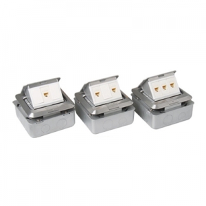 LINK POP-UP Aluminium LINK CAT 5E 3 PORT OUTLET (เต้ารับฝังพื้น)